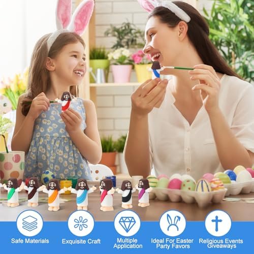 50 Pcs Mini Jesus Figurines Multi-Colors
