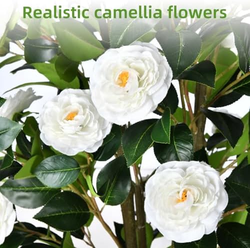 Artificial Camellia Tree 6FT Natural Faux Plants Indoor