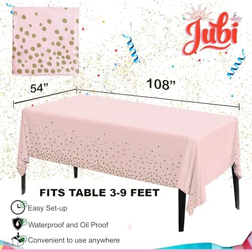 211PCS Pink Gold Plates Napkins Party Set for 30 Guests