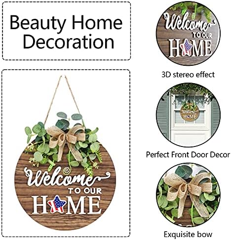 Interchangeable Seasonal Welcome Sign for Front Door