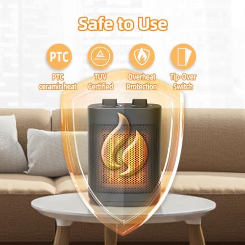 WEWARM 1500W Portable Space Heater with Thermostat