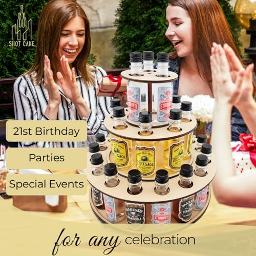 Shot Cake 3 Tier Party Centerpiece Display