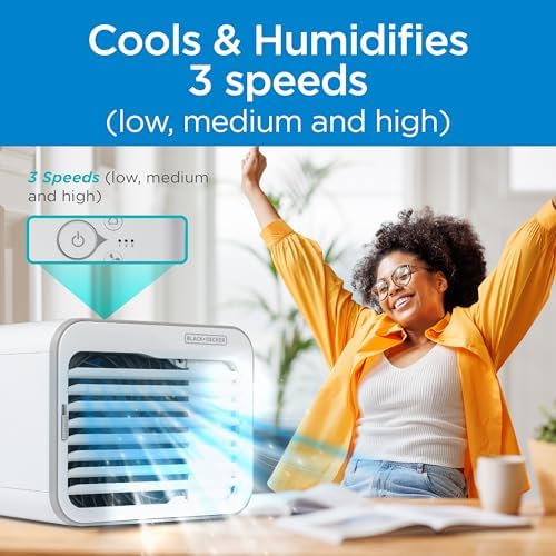 BLACKDECKER Desktop Air Cooler with 3 Speeds and USB Power 1