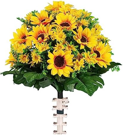 Sympathy Silks Artificial Sunflower Cemetery Flowers 1