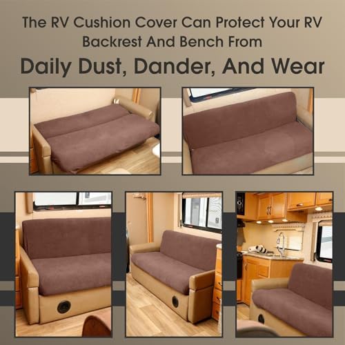 Hudson Comfort RV Couch Covers 2-Piece Set Chocolate