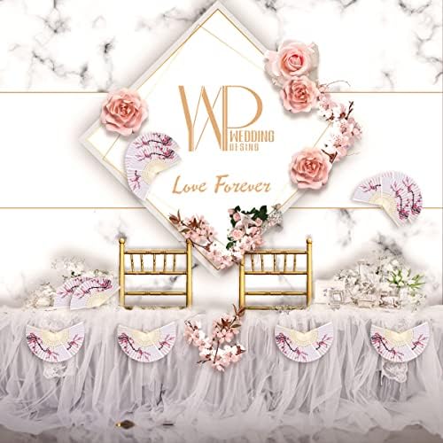 LEFTSTARER 12Pcs Cherry Blossom Folding Fan Decor