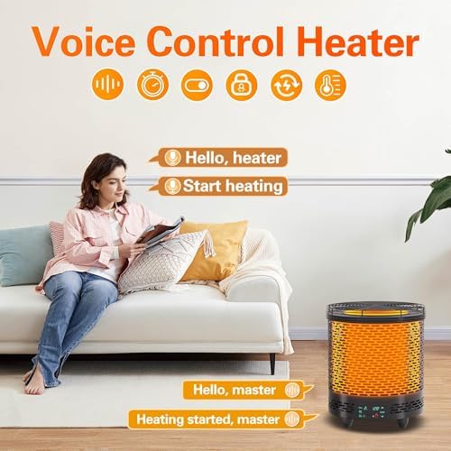 VPU 360 Degree Electric Space Heater with Voice Control