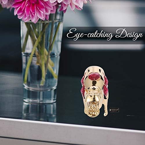 Matashi 24K Gold Plated Hippopotamus Figurine Decor