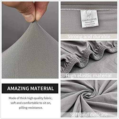 NILUOH Club Chair Slipcover Stretchable Armchair Cover for Barrel Chairs Grey