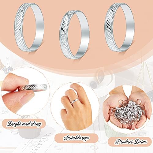 Hicarer 200 Pack Glitter Fidget Wedding Rings
