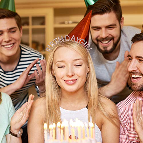 AOPRIE Rose Gold Birthday Girl Crown with Sash