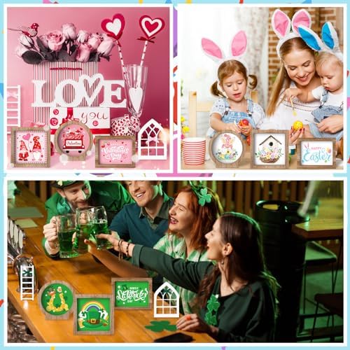 48 Pcs Interchangeable Seasonal Tiered Decor Set