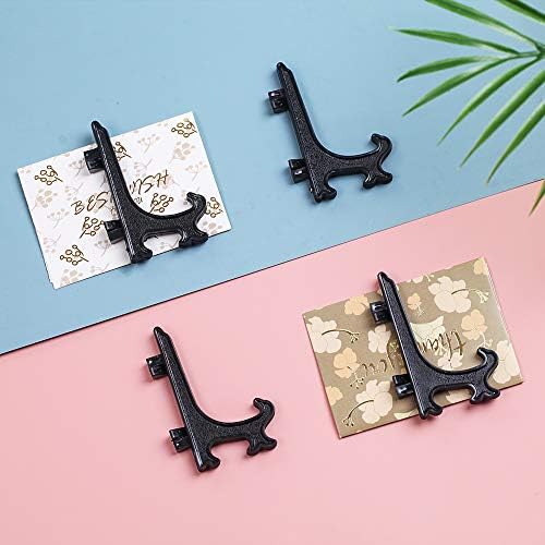 Artliving 3 Inch Black Plastic Easel Display Stand Holder 24 Pack