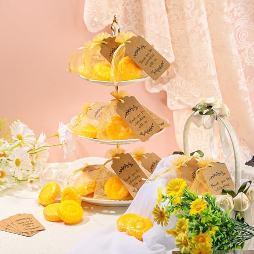 Demissle 50 Pack Sunflower Soap Favors Fall Wedding Decor