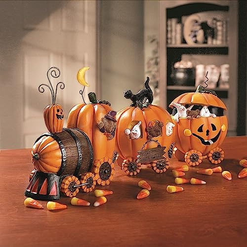 Pumpkin Express Train Halloween Decor Figurines