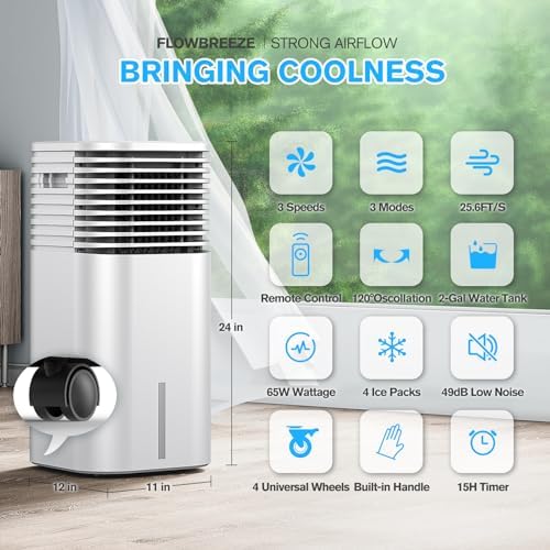 3 In 1 Portable Air Conditioner with Remote Control