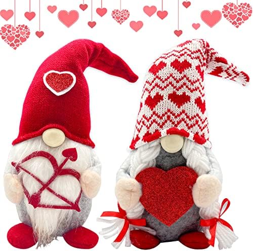 Valentines Day Couple Plush Gnomes for Home Decor