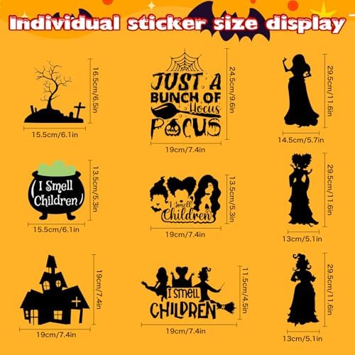 99PCS Hocus Pocus Decorations Halloween Window Stickers