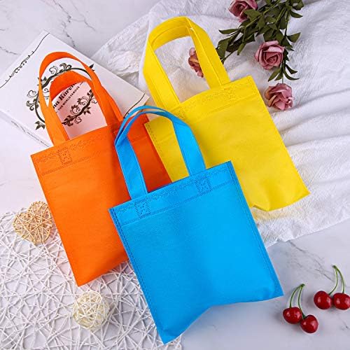 Elcoho 30-Piece Rainbow Non-Woven Tote Bag Set