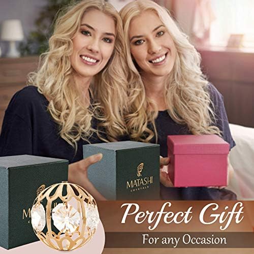 Matashi 24K Gold Plated Crystal Ball Ornament