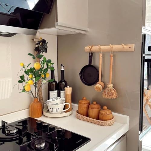 Laelfe Artificial Lemon Branches with Stem for Home Decor