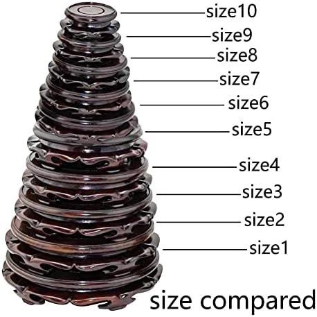 Oriental Style Wooden Display Stand Base Black Catalpa Vase Teapot Lamp Stand