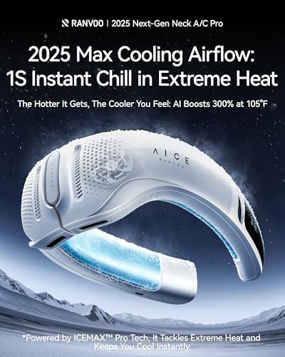 RANVOO AICE LITE Plus 2025 Neck Fan with Max Cooling