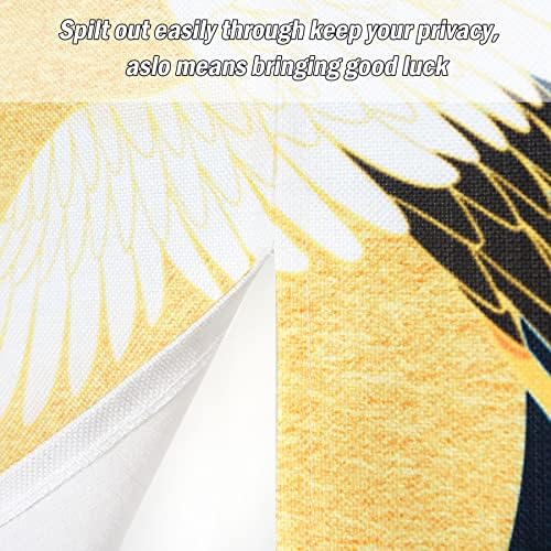 LIGICKY Noren Door Curtain Gold Full Moon Print
