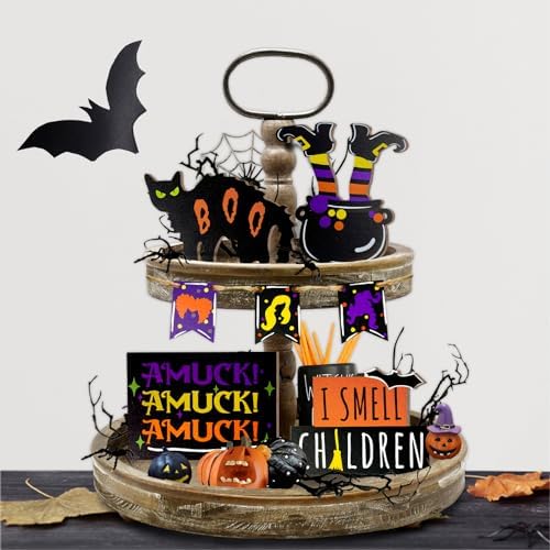 Halloween Tiered Tray Decor Set 7 Pieces