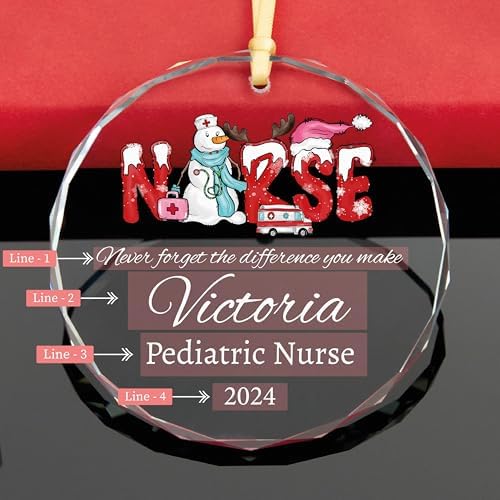 Personalized Nurse Christmas Ornament for Healthcare Workers