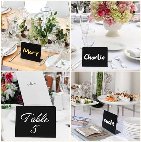 DAZLUTE 12 Pack Mini Chalkboard Signs with 2 Markers 1