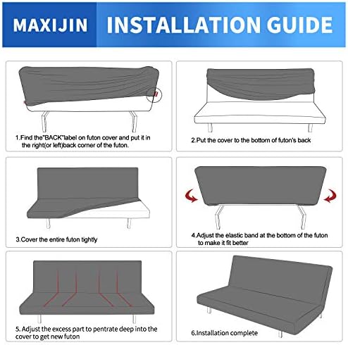 MAXIJIN Velvet Futon Cover Full Size Slipcover