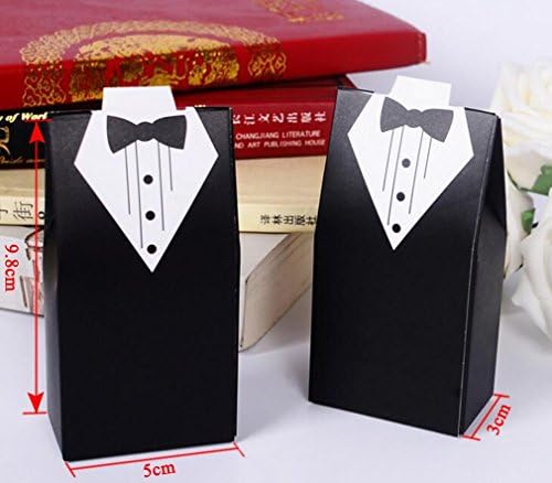 Rbenxia Wedding Favor Boxes 100pcs Candy Gift Box with Ribbon