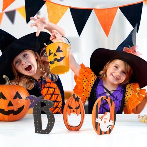 COCHIE BOO Halloween Signs Table Decor Set of 3