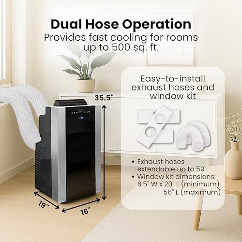 Whynter 14000 BTU Portable AC with Dual Hose and Dehumidifier