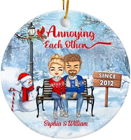 Personalized Annoying Each Other Since Christmas Ornament 1