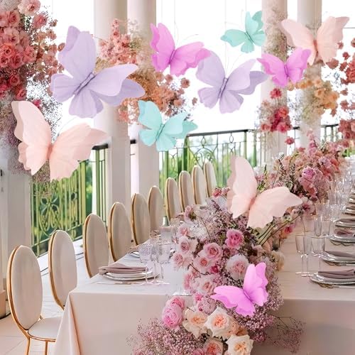 Elegant 3D Butterfly Party Decorations 4 Pcs