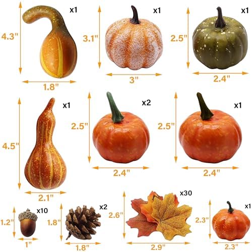 Winemana 50pcs Halloween Fall Decor Set