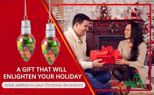 RND Toys Clear Fillable Lightbulb Ornaments - Pack of 24 1