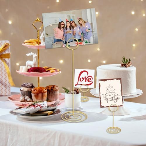 36 Piece Gold Table Number Holders with 3 Sizes