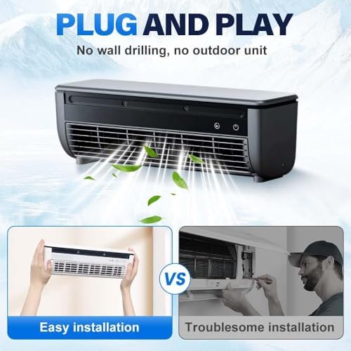 Mini Wall Mounted Air Conditioner Fan with Remote Control 1