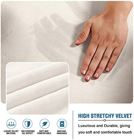 HVERSAILTEX Velvet Futon Slipcover Ivory