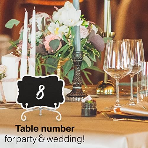 Mini Chalkboard Signs 10 Pack with Iron Stand and 2 Pens