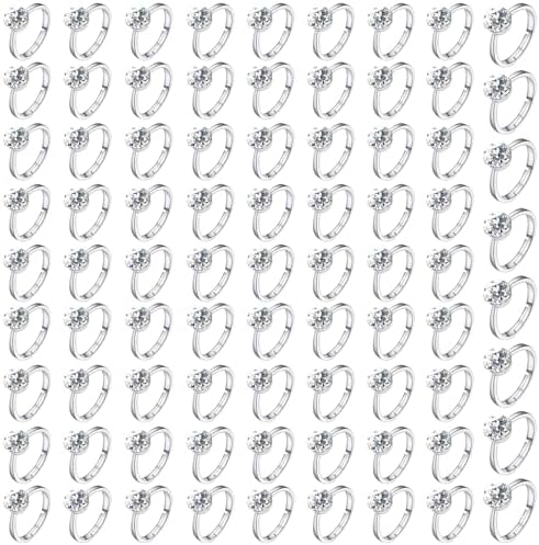 NEWITIN 80 Piece Fake Diamond Ring Pack