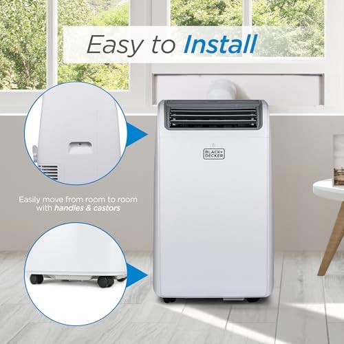 BLACKDECKER 14000 BTU Portable AC Unit with Fan and Dehumidifier White