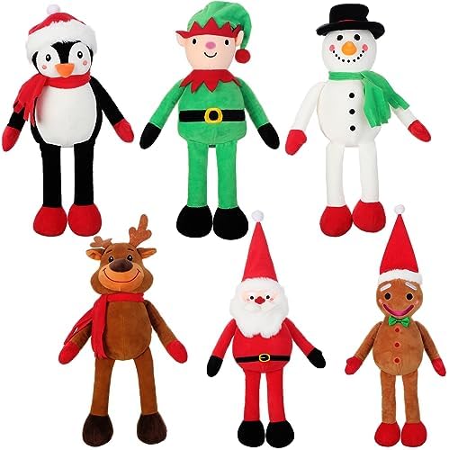Poen 6 Pcs 16 Inch Christmas Plush Ornaments Set