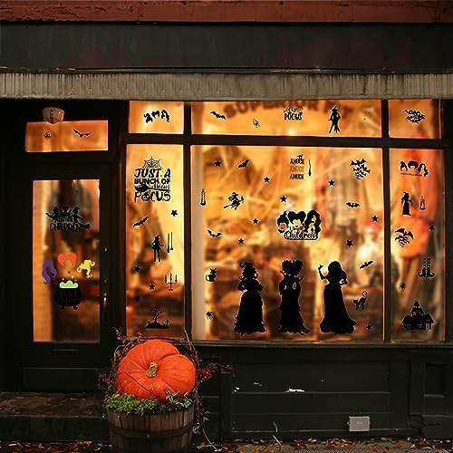 Hocus Pocus Halloween Window Clings Set 91pcs