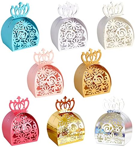 EUBUY Crown Shaped Wedding Favor Candy Boxes
