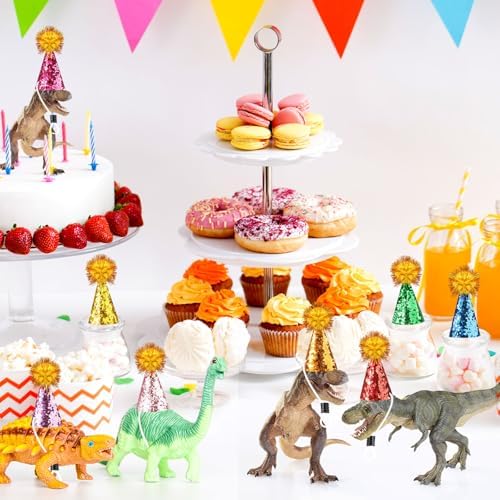 BOXOB 10pcs Mini Party Hats for Toy Animals
