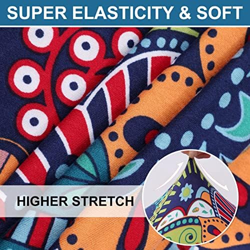 Smiry Printed Sofa Cushion Covers Stretch Soft Non-Slip 1 Pack Blue Green